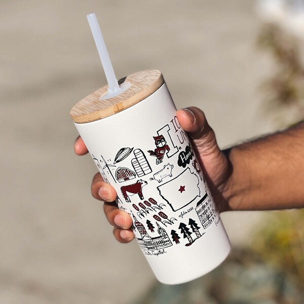 Iowa State Julia Gash Hillary Tumbler with Straw